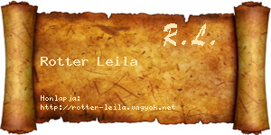 Rotter Leila névjegykártya